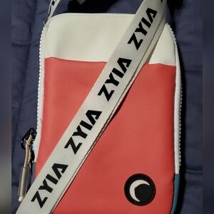 ZYIA Coral and White Crossbody Bag